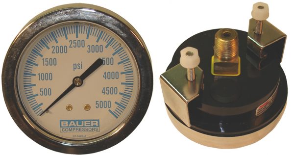 "S" Panel Mount 0-600 psi gauge
