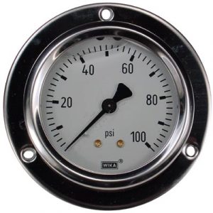 Panel Mount 0-100 psi gauge
